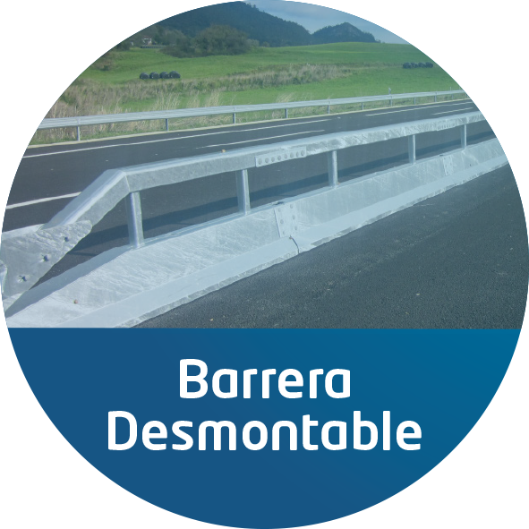 Barreras de seguridad vial desmontables