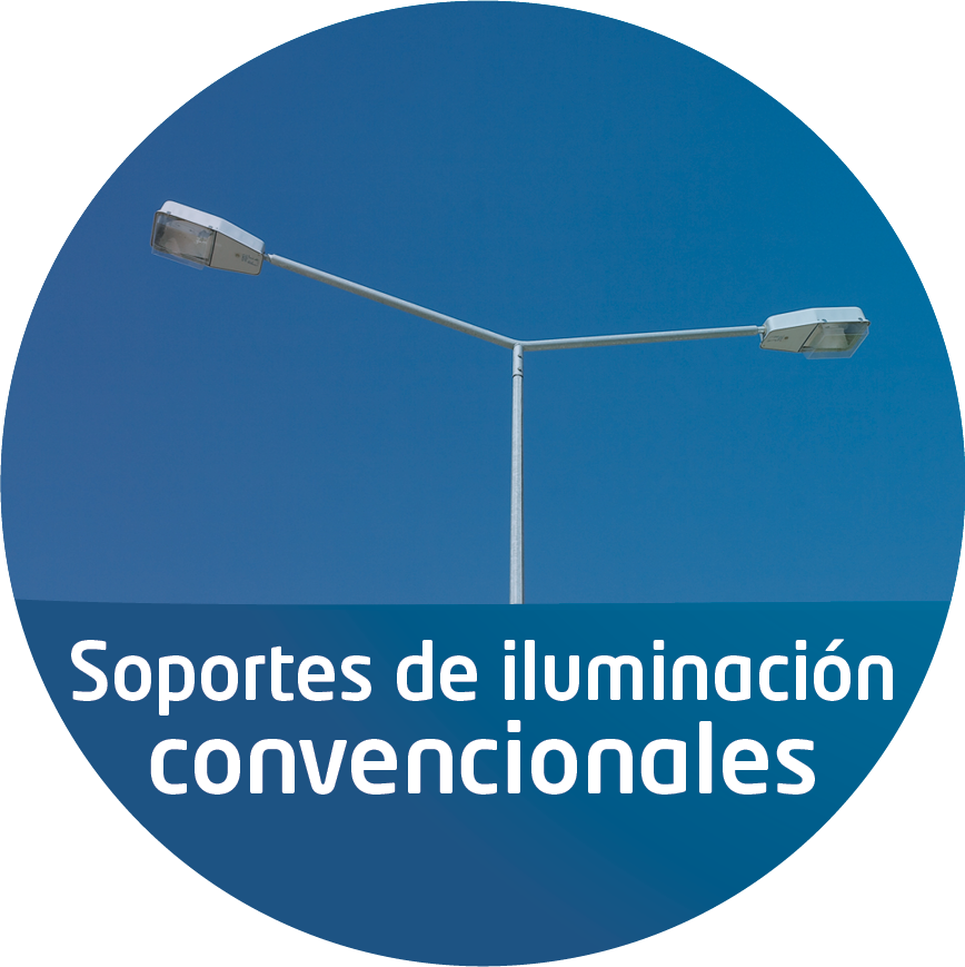 Postes de iluminación convencionales